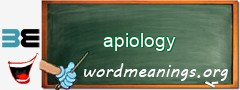 WordMeaning blackboard for apiology